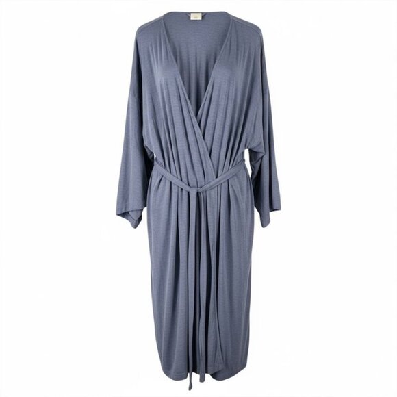 Soma L/XL Cool Nights Long Sleeve Robe Soft Purple Lavender Wrap - Picture 5 of 15